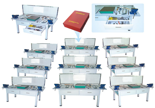 LG-QG01B型 鉗工實訓(xùn)成套設(shè)備(4座/桌)